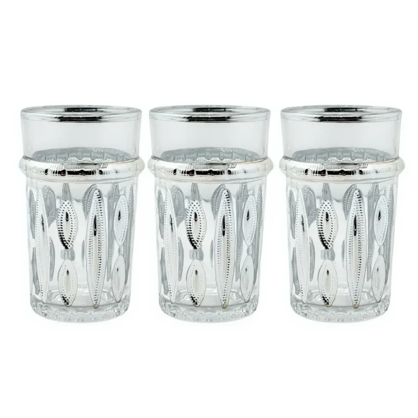 Eisenbach 12 pieces of tea glasses with silver accent