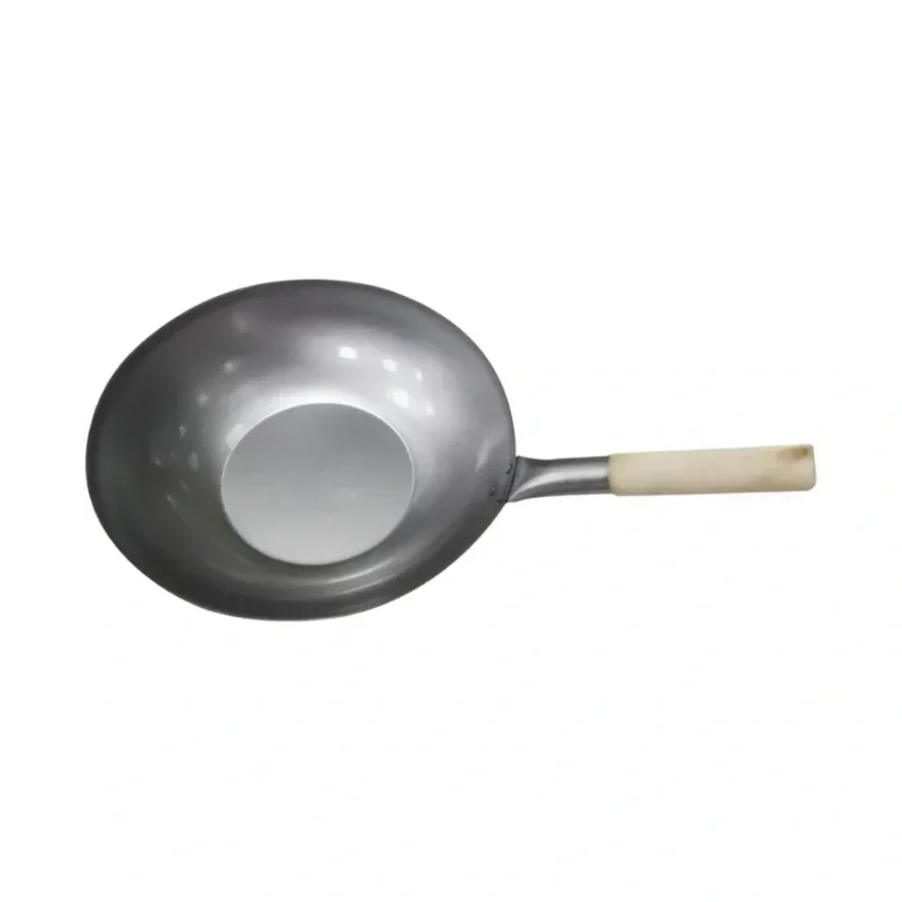 Non Food WOK Pfanne mit flachem Boden aus Stahl 30 cm
