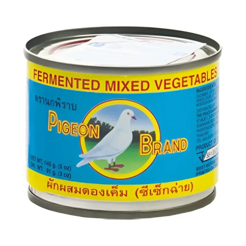 Pigeon Brand Fermentovaný zeleninový mix v Sojové omáčce 140 g Pigeon Brand Fermentovaný zeleninový mix v Sojové omáčce 140 g