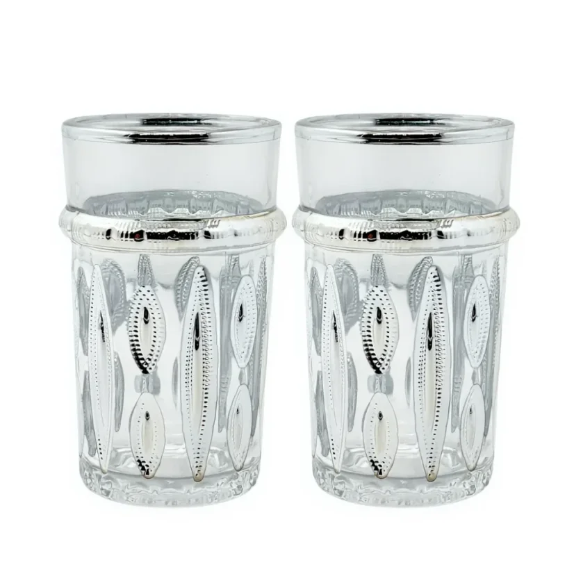 Eisenbach 12 pieces of tea glasses with silver accent