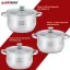Herzberg Set of 12 stainless steel cookware
