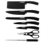 Herzberg 8 piece knife set with acrylic stand - Black marble