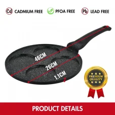 Herzberg Marmorierte Pfanne für 4 Pfannkuchen 26 cm