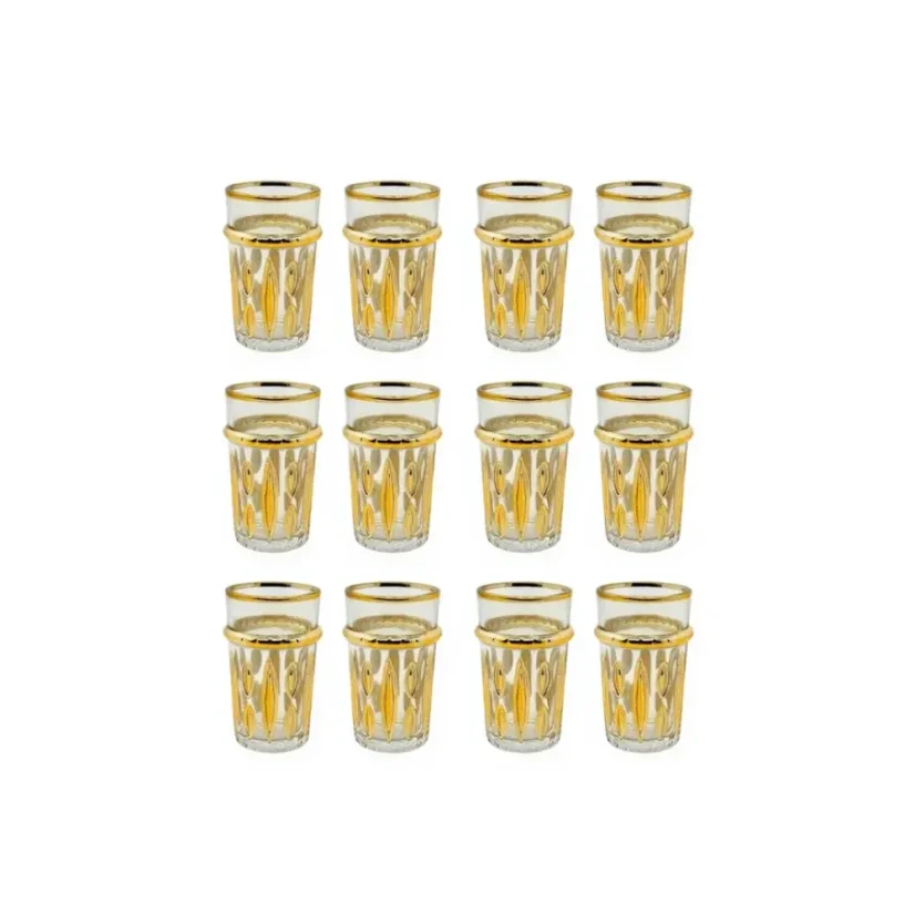 Eisenbach 12-piece tea glasses with gold accent