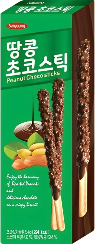 Sunyoung Chocolate Sticks with Peanuts 54 g