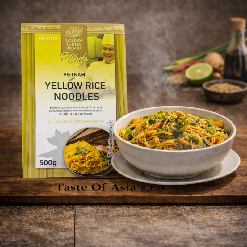 Golden Turtle Chef Rýžové nudle Žluté 3 mm 500 g