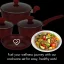 Herzberg 7 Pieces Marble Coated Cast Iron Cookware Set - Red