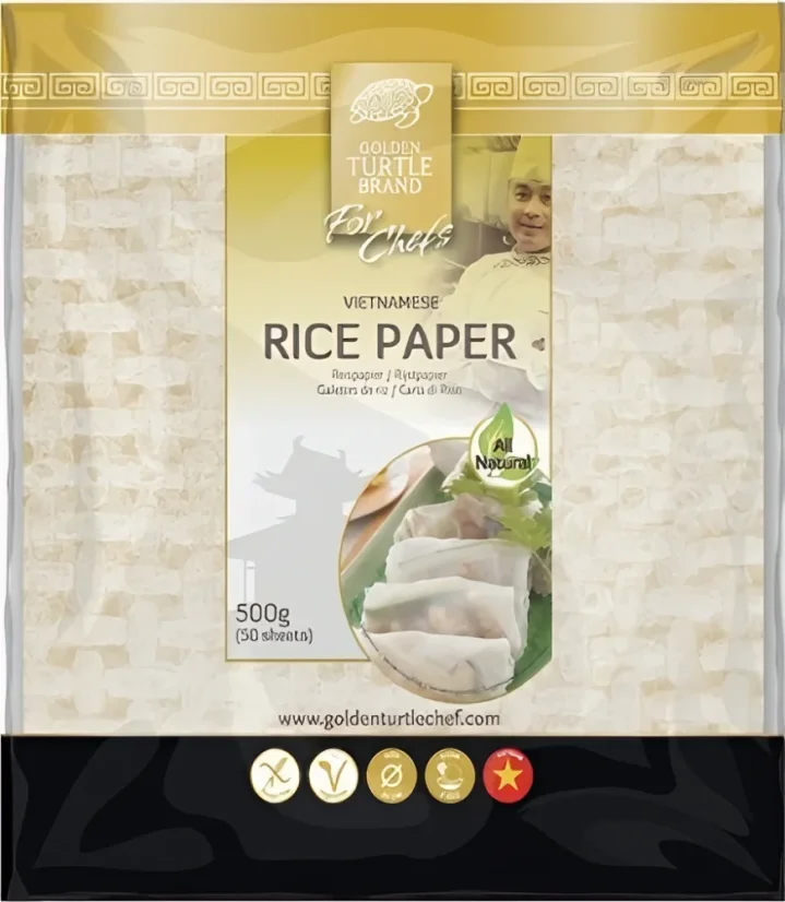 Golden Turtle Chef quadratisches Reispapier 500 g