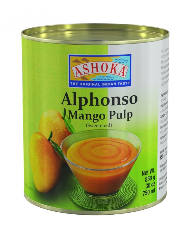 Ashoka Alphonso mango puree sweetened 850 g