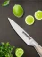Herzberg 8-piece stainless steel knife set with acrylic stand - Yellow