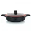 Herzberg Granite coated pot with glass lid, low - 28 cm
