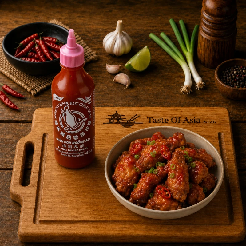 Flying Goose Chilli omáčka Sriracha extra pálivá bez MSG 455 ml