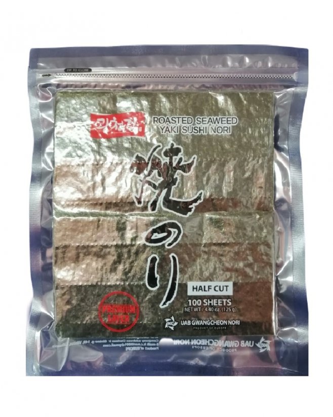 KC Seaweed Yaki sushi Nori halved gold 125 g