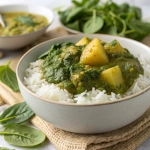 Rezept Spinatcurry mit Kartoffeln und Reis