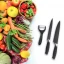 Royalty Line Set of 7 knives with non-stick coating and scraper - Black