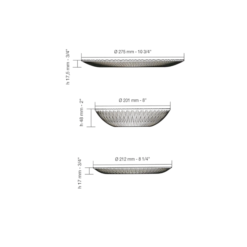 Bormioli Rocco 18 piece set of plates Coconut Tavola