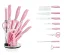 Royalty Line 9-teiliger Messerblock mit schwenkbarem Halter - Pink