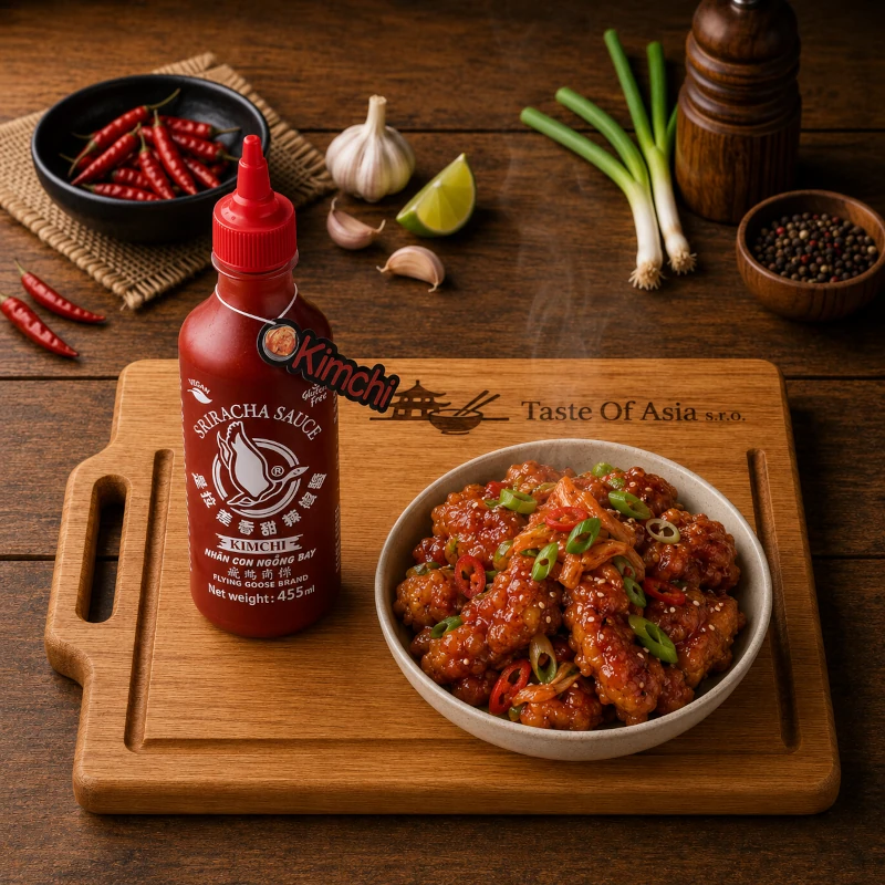 Flying Goose Chili-Sauce Sriracha mit Kimchi 455 ml