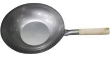Non Food WOK Pfanne mit flachem Boden aus Stahl 30 cm