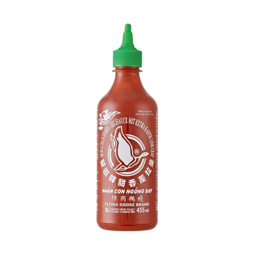 Flying Goose Sriracha-Chili-Sauce mit Kaffernlimette 455 ml Flying Goose Sriracha-Chili-Sauce mit Kaffernlimette 455 ml