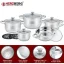 Herzberg Set of 12 stainless steel cookware