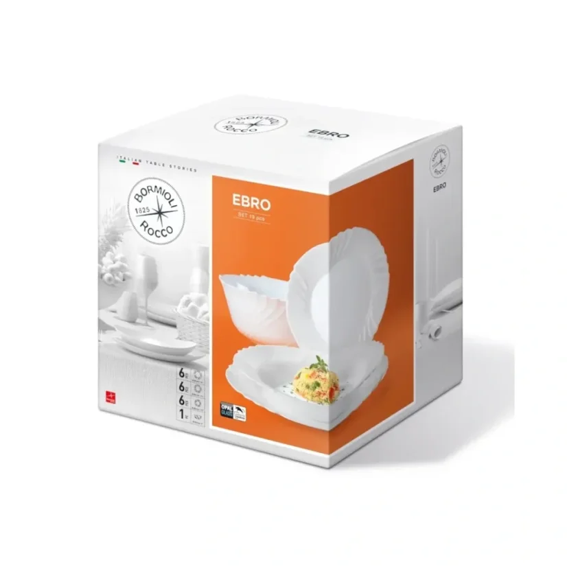 Bormioli Rocco 19 pieces set of plates Ebro