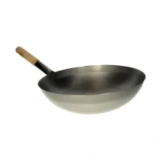 Non Food WOK steel pan with round bottom 33 cm