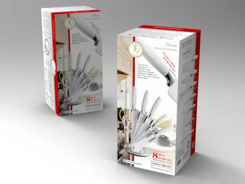 Royalty Line Knife set 8 pieces with swivel stand