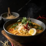 Recept na kokosové kari nudle Laksa