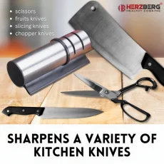 Herzberg Stainless steel cylindrical manual knife sharpener Herzberg Stainless steel cylindrical manual knife sharpener