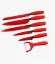 Royalty Line 7-piece set of non-stick knives with block- Red