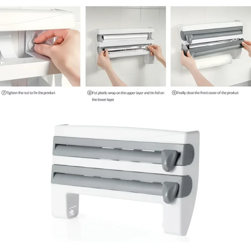 Herzberg Wandmontierter Papierhandtuch- und Folienspender