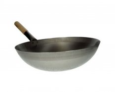 WOK steel pan with round bottom 38 cm