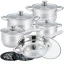 Herzberg Set of 12 stainless steel cookware