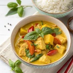 Thailändisches gelbes Curry (Suppe) mit Nam Prik Kaeng – cremig, würzig, unkompliziert Thailändisches gelbes Curry (Suppe) mit Nam Prik Kaeng – cremig, würzig, unkompliziert