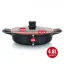 Herzberg Granite coated pot with glass lid, low - 28 cm