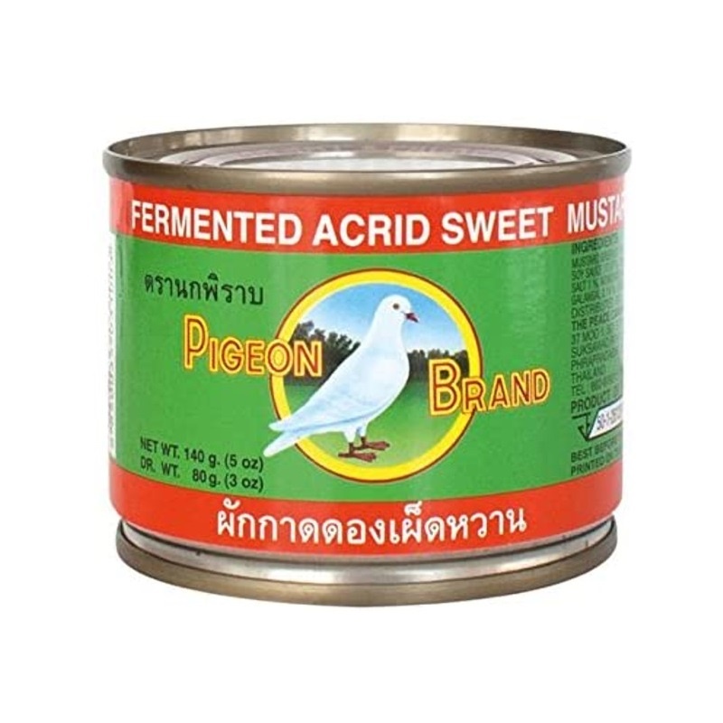 Pigeon Brand Fermentierte süß-würzige Senfblätter in Sojasauce 140 g