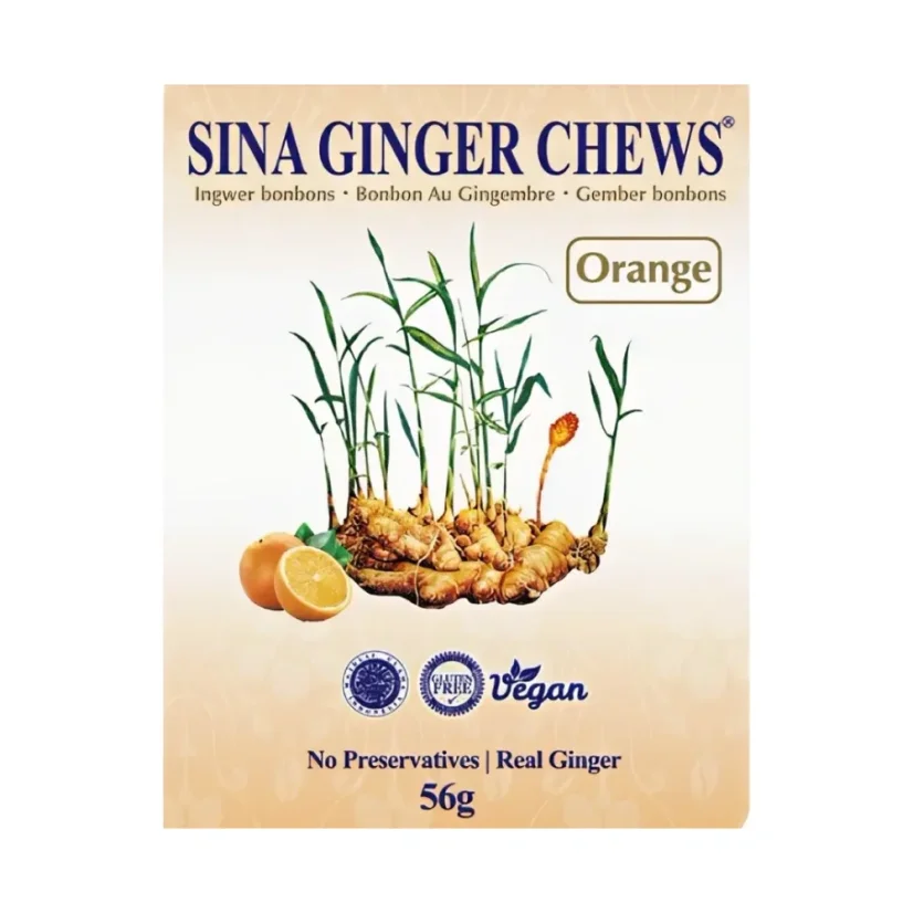 Sindu Ingwer-Bonbons mit Orangengeschmack 56 g Sindu Ingwer-Bonbons mit Orangengeschmack 56 g