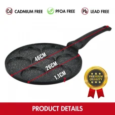 Herzberg Marmorierte Pfanne für 7 Pfannkuchen 26 cm