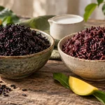 Black and Riceberry rice