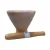 Ceramic mortar with wooden pestle 20 cm