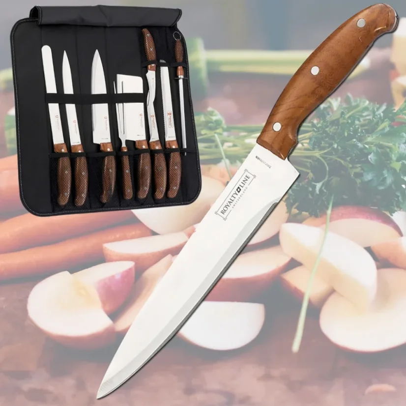 Royalty Line Knife set with Oxford cloth sheath (9 pieces)