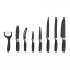 Royalty Line Set of 7 knives with non-stick coating and scraper - Black