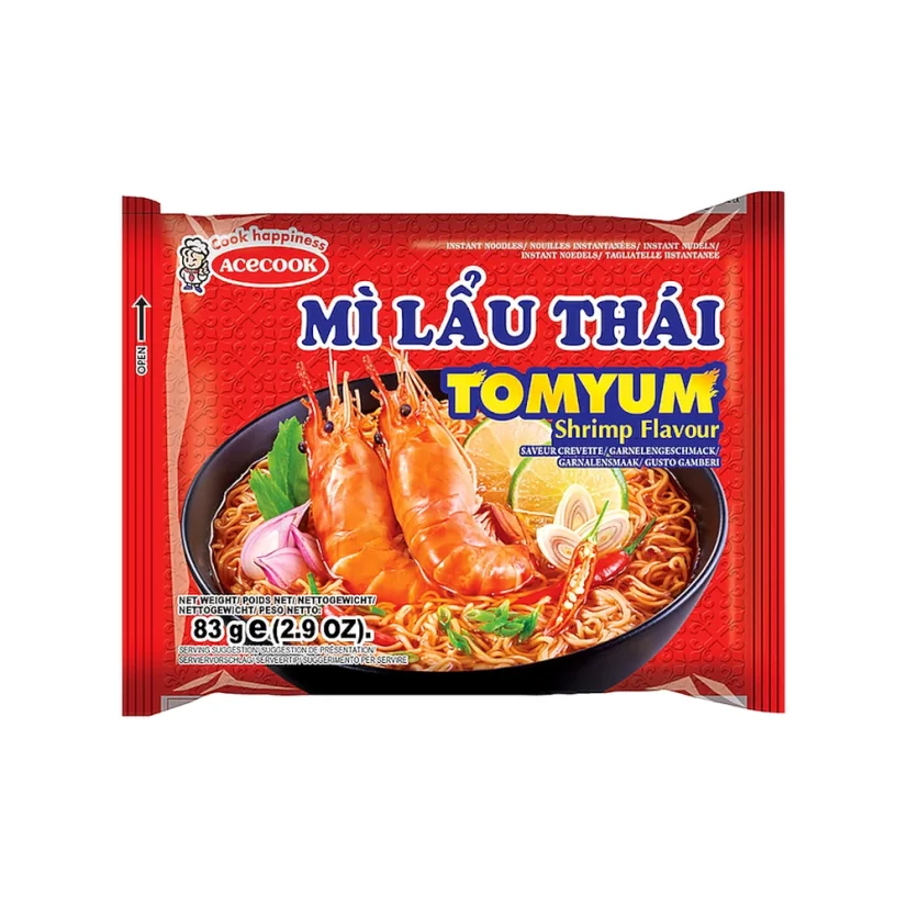 Acecook Instant-Nudeln Tom Yum mit Garnelengeschmack 83 g Acecook Instant-Nudeln Tom Yum mit Garnelengeschmack 83 g