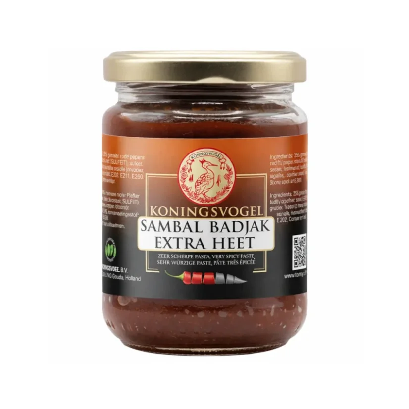 Koningsvogel Chilli pasta Sambal Badjak extra pálivá 280 g Koningsvogel Chilli pasta Sambal Badjak extra pálivá 280 g