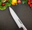 Herzberg 8-piece stainless steel knife set with acrylic stand - Yellow