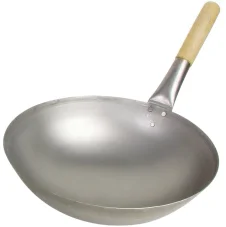 Non Food WOK-Pfanne aus Stahl mit rundem Boden 30 cm