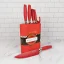 Royalty Line 7-piece set of non-stick knives with block- Red