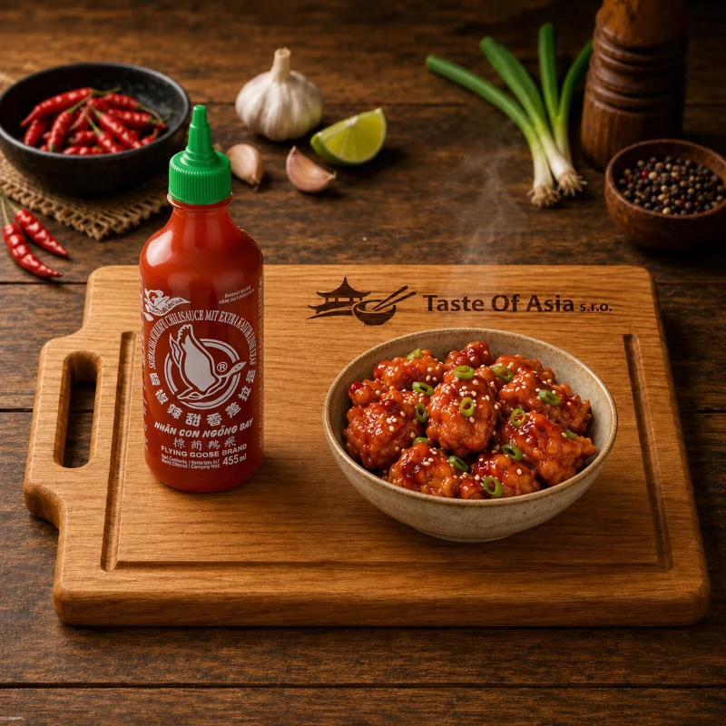 Flying Goose Chilli omáčka Sriracha s Kaffir Lime 455 ml