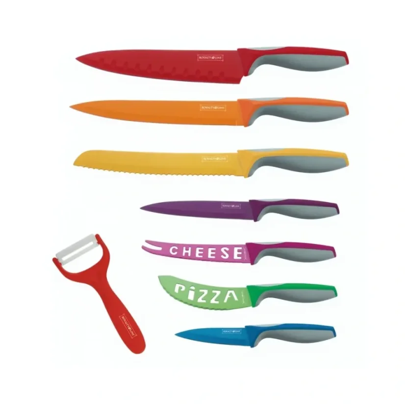 Royalty Line Set of 7 multi-coloured knives
